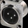 RC3MDL XLR Panel Mount Plug 3-pin Solder Contacts (Chromed Housing)