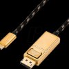 11.04.5849 Cable, USB-C > DP 1.2, 4K 60 Hz, black/gold, 2 m