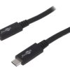USB.C-C/G2-0.5BK Kabel USB 3.2 USB C wtyk, z obu stron 0,5m czarny 20Gbps 100W