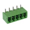 5-Way 3.81mm Right Angle PCB Header Closed Ends Green 10A 300V