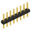 Pin header, 8 pole, pitch 2 mm, straight, black, 10062080