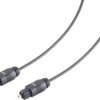 Connection cable, 1 m, black, Toslink plug, straight to Toslink plug, straight, BS69002-1.0