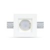 Oprawa Oczko Vt-765 Gu10 Kwadrat Białą Gips 100Mm X 100Mm 3651