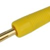 Wtyk bananowy; 4mm; A-BP-4/R/Y; żółty; 46mm; przykręcany; 5A; brąz niklowany