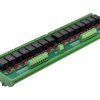 ELECTRONICS-SALON DIN Rail Mount 16 SPDT 10Amp Power Relay Interface Module, DC 12V Version.