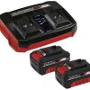 Einhell 4512112 Power X-Change PXC-Starter-Kit 2x 4,0Ah & Twincharger Kit Ładowarka i akumulator do elektronarzędzi 18 V