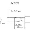 Grot śrubokręt płaski 3.2mm JV-TP23 do stacji iSolder-40 PT AOYUE T12