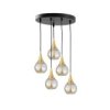Lampa Wisząca Nowoczesna 5Xe27 Lacrima Honey/Gold