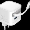 264887 USB charger, 35 W, 1x USB-C, 1x USB-A, USB-C cable, GaN, white