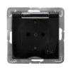 IMPRESJA Gniazdo bryzgoszczelne z uziemieniem schuko IP44 transparentne czarny metalik GPH-1YS/m/33/d OSPEL