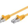 F/UTP5-CCA-100YL Patch cord F/UTP 5e linka CCA PVC żółty 10m 26AWG