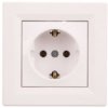Asfora Gniazdo Pojedyncze Z/U Schuko Białe Eph2900121