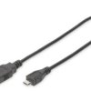Digitus Kabel USB USB 2.0 Złącze męskie USB-A, Złącze męskie USB Micro-B 1.80 m czarny konstrukcja okrągła, podwójne ekr