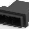 Plug housing, 3 pole, pitch 6.35 mm, straight, black, 1-1747414-3