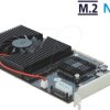 90409 Converter PCIe x8/x16 > 4x M.2 Key M