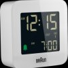 BC08W-DCF Digital radio travel alarm clock white