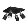 Lampa Sufitowa Joker Black 4Xgu10 Mlp1339 Milagro
