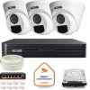 Zestaw monitoringu IP BCS Basic 3x Kamera BCS-B-EIP15FR3(2.0) Rejestrator z dyskiem 1TB