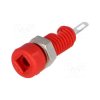 Gniazdo bananowe 2mm montażowe HIRSCHMANN czerwone / MBI1RT