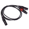 XLR Male Plug to 2 XLR Female Plug Splitter 1m