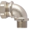 Łącznik do kanałów kablowych Flexicon gwint M25 25mm Kolanko 90° Mosiądz platerowany niklem IP65
