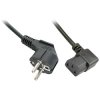 LINDY 30309 Current Cable [1x PG plug - 1x IEC C13 socket ] 5.00 m Black