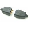 SMJ RC3PBC Black Plug & Socket 10A 3-Pin