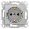 SEDNA Gniazdo pojedyncze z uziemieniem schuko aluminium SDN3000160 SCHNEIDER ELECTRIC