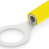 Insulated ring cable lug, 2.62-6.64 mm², AWG 12 to 10, 13.08 mm, M12, yellow, 35151