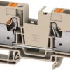 Through terminal block, push-in connection, 16 mm², 76 A, 8 kV, dark beige, 2675000000