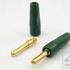 Wtyczka bananowa BS425GOLD-zielona 4mm; RoHS