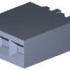 Socket header, 3 pole, pitch 2.54 mm, straight, black, 5-534237-1