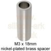 M3 x 18mm through brass spacer (10 Pack)