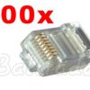 100 x wtyk końcówka RJ45 na kabel UTP ZŁOCONY