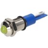 R-TECH 657032 Panel Indicator 8mm Domed 24V Yel Nickel Brass