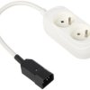 Adapter gniazdowy IEC320/2XGS