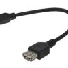 Kabel; USB; OTG HI-Speed; wtyk microUSB; gniazdo USB-A; 0,2m; czarny; okrągły; PVC; Goobay; RoHS