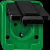 279077 Outlet with screw clamps green, Agrar