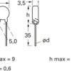 PTC thermistor, 9.4 Ω, 80 °C, ±25 %, radial, B59970C0080A070
