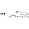 Charge and battery contact, round head, Ø 1.45 mm, travel  4 mm, pitch 1.91 mm, TK0074B.J.1,45.C170.A
