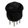 Przełącznik; klawiszowy (kołyskowy); SW2736-R5; ON-ON; 2 tory; czarny; bez podświetlenia; bistabilny; przewlekany (THT); 13,5mm;