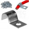 BAKS Uchwyt kablowy UDF 20mm metalowy pojedynczy 70szt.
