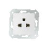 D82-mech/moduły Gniazdo wtyczkowe Europejsko / Amerykańskie. 15A,125V-, śrubowe, 16A, 250V-, śrubowe biały 27439-35