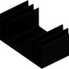 Extruded heatsink, (L x W x H) 37.5 x 65 x 24 mm, 3.75 to 2.3 K/W, black anodized, 10019489