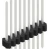 Pin header, 9 pole, pitch 1.27 mm, straight, black, 10060768