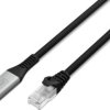 USB 3.2 adapter cable, USB plug type C to RJ45 plug, 3 m, black, AK-300601-030-S