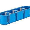 Puszka do regipsu P4x60D 4x60 mm Multibox 2 poczwórna głęboka niebieska 32097203 SIMET