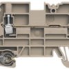 Protective conductor terminal, screw connection, 0.5-4.0 mm², 3 pole, 24 A, 8 kV, dark beige, 1143060000