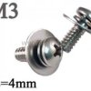 Śruba M3x4mm (+) i podkładka x2 walcowy ( zestaw )