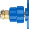 Pole terminal, 4 mm, blue, 1000 V, 100 A, M8 threaded bolt, nickel-plated, POL 102 / BL